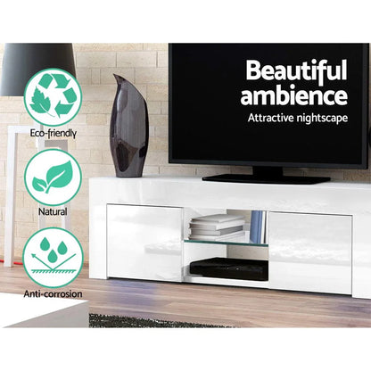 Artiss Entertainment Unit TV Cabinet 130cm White Ivan - Mekamart Australia