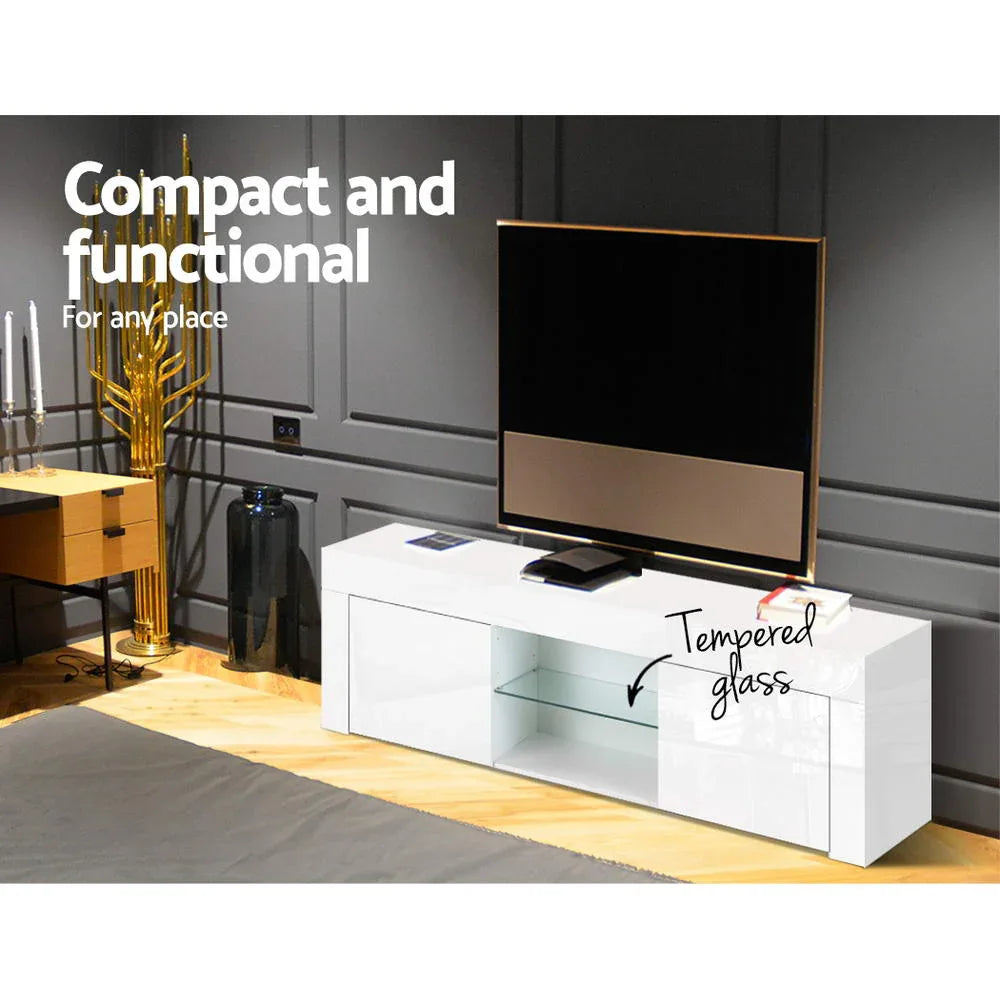 Artiss Entertainment Unit TV Cabinet 130cm White Ivan - Mekamart Australia