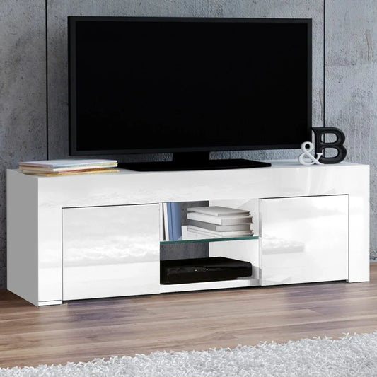 Artiss Entertainment Unit TV Cabinet 130cm White Ivan - Mekamart Australia