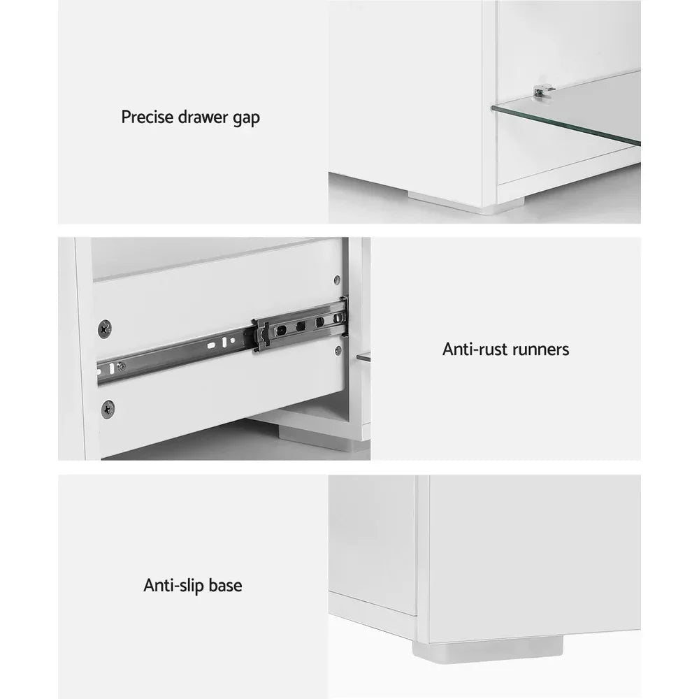 Artiss TV Cabinet Entertainment Unit 180cm Wood White James - Mekamart Australia