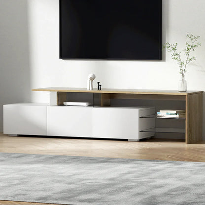 Artiss TV Cabinet Entertainment Unit 180cm Wood White James - Mekamart Australia