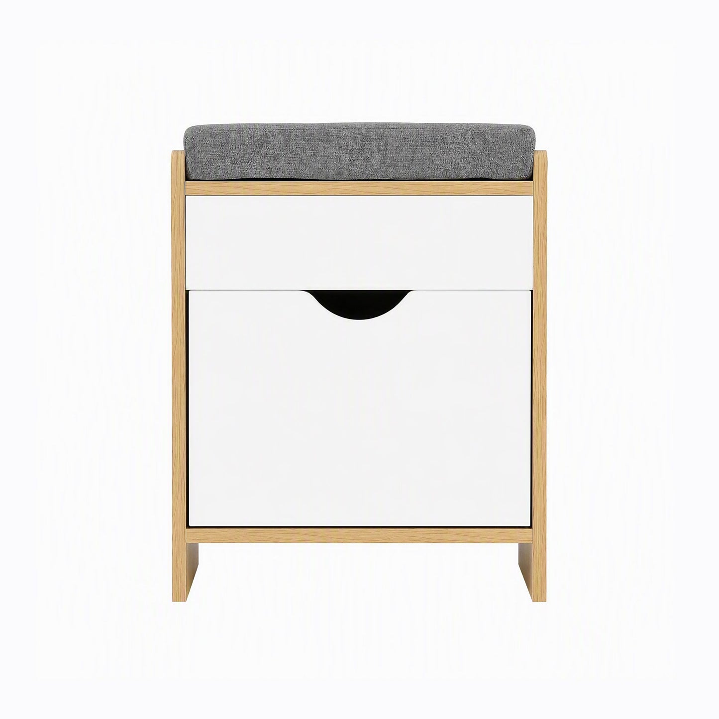 Artiss Storage Ottoman with Drawer 100kg Capacity Footrest Cushion Pine