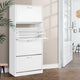 Artiss Shoe Rack Cabinet 60 Pairs 4 Doors - White - Mekamart Australia
