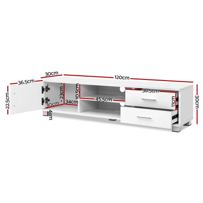 Artiss Entertainment Unit TV Cabinet 120cm White Dylan - Mekamart Australia