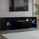 Artiss Entertainment Unit TV Cabinet LED 130cm Black Elo - Mekamart Australia