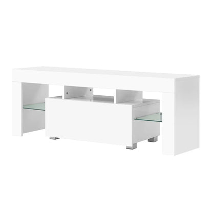 Artiss Entertainment Unit TV Cabinet LED 130cm White Elo - Mekamart Australia
