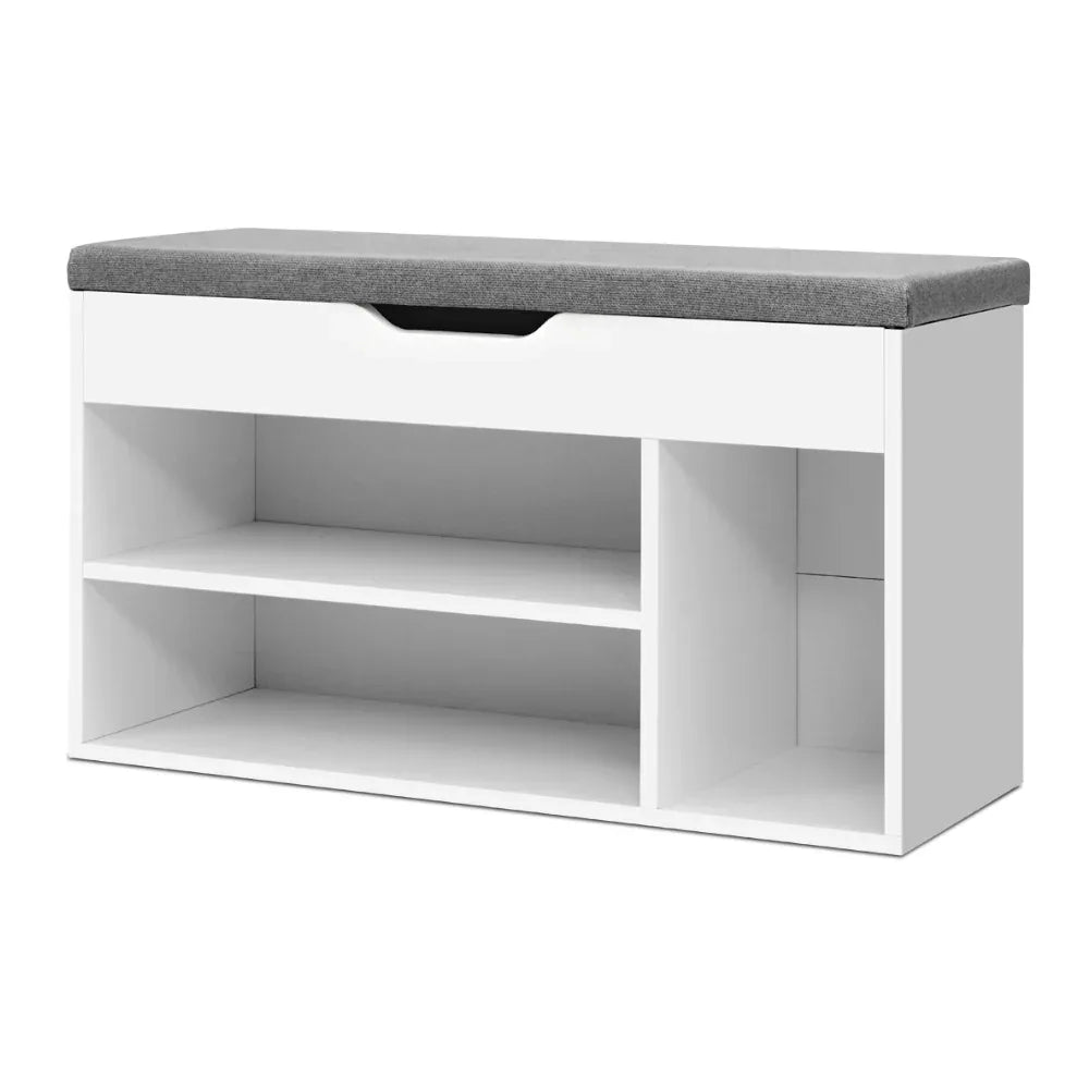 Artiss Shoe Rack Bench Shoe Cabinet White Allen - Mekamart Australia