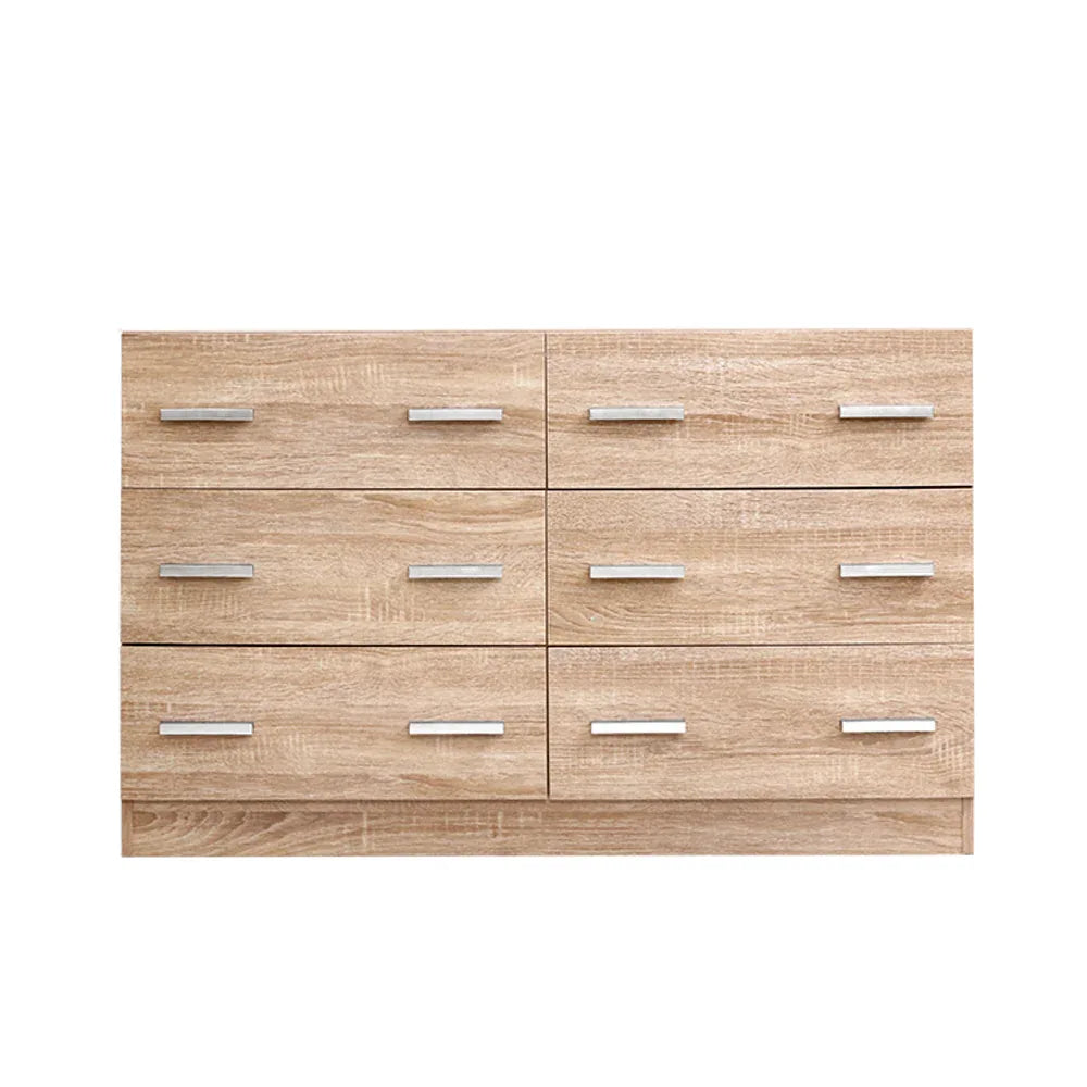 Artiss 6 Chest of Drawers - VEDA Pine - Mekamart Australia