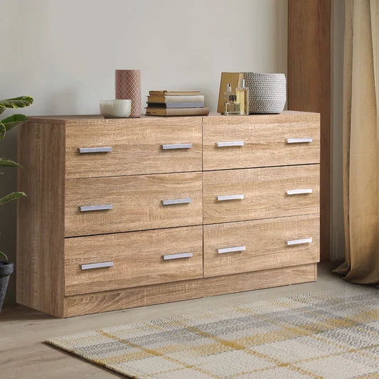 Artiss 6 Chest of Drawers - VEDA Pine - Mekamart Australia