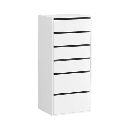 Artiss 6 Chest of Drawers Dresser Tallboy White - Mekamart Australia