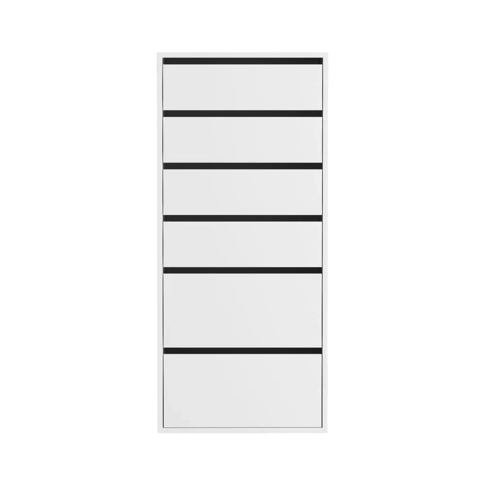 Artiss 6 Chest of Drawers Dresser Tallboy White - Mekamart Australia