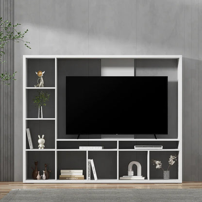 Artiss Entertainment Center Unit TV Stand TV Cabinet Open Shelves 183CM White - Mekamart Australia
