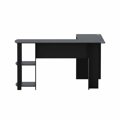 Artiss Computer Desk Shelf L-Shape Black 136CM - Mekamart Australia