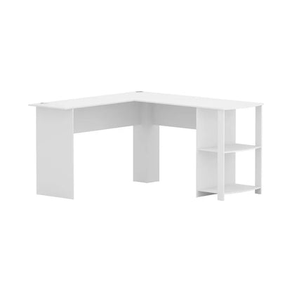 Artiss Computer Desk Shelf L-Shape White 136CM - Mekamart Australia