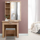 Artiss Dressing Table Stool Set Sliding Mirror Oak Demi - Mekamart Australia
