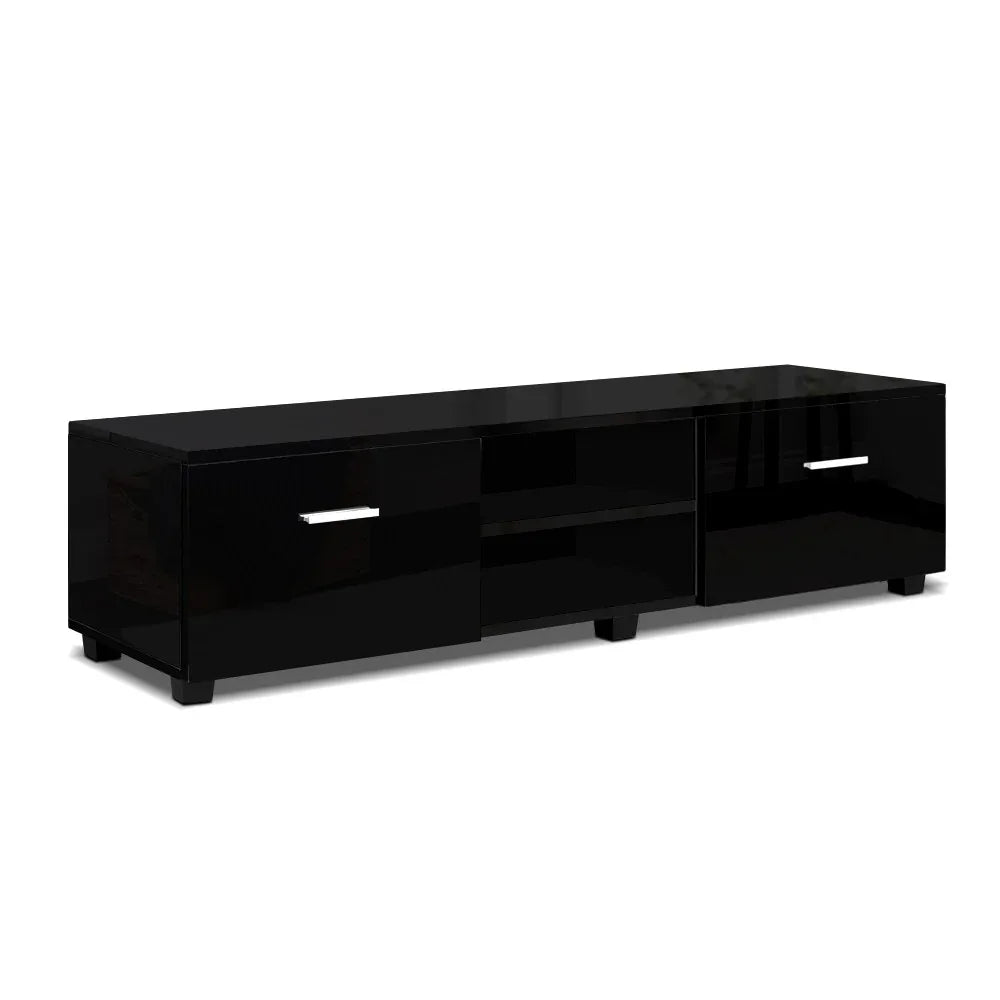 Artiss Entertainment Unit TV Cabinet 140cm Black Jim - Mekamart Australia