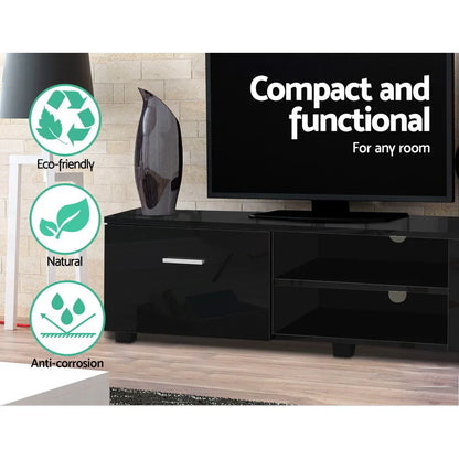 Artiss Entertainment Unit TV Cabinet 140cm Black Jim - Mekamart Australia