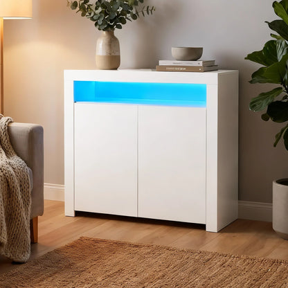Artiss Buffet Sideboard LED - ARNO White - Mekamart Australia