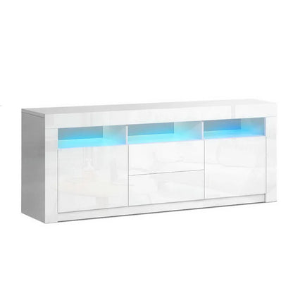 Artiss Entertainment Unit TV Cabinet LED 160cm White Anna - Mekamart Australia