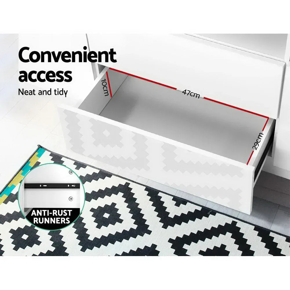 Artiss Entertainment Unit TV Cabinet LED 160cm White Anna - Mekamart Australia