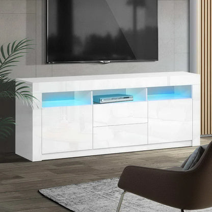 Artiss Entertainment Unit TV Cabinet LED 160cm White Anna - Mekamart Australia