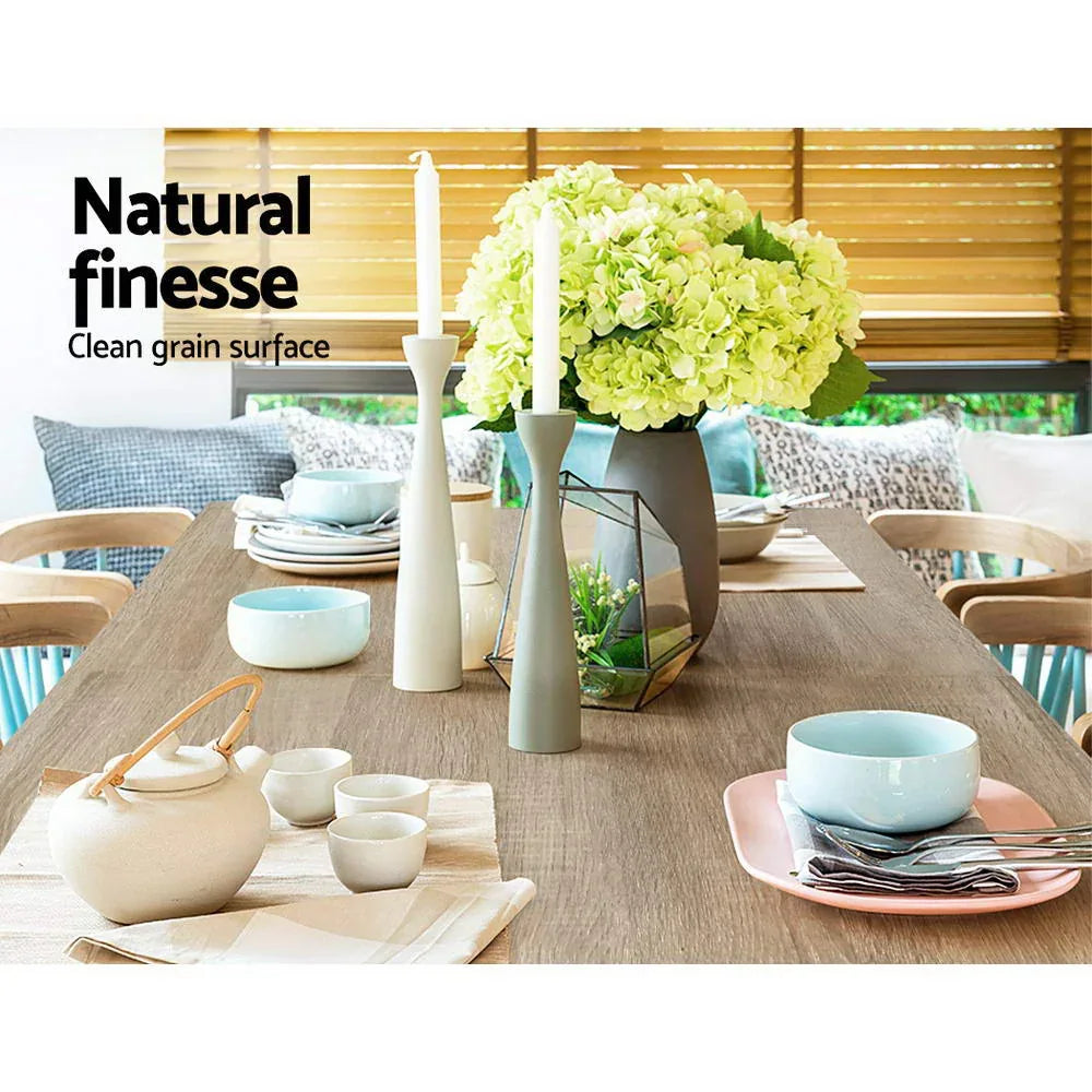 Artiss Dining Table Rectangular 4 Seater 120CM Oak Natu - Mekamart Australia