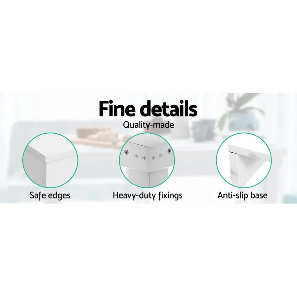 Artiss Dining Table Rectangular 4 Seater 120CM White Natu - Mekamart Australia
