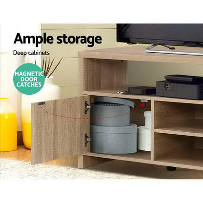 Artiss TV Cabinet Entertainment Unit 140cm Oak Ken - Mekamart Australia