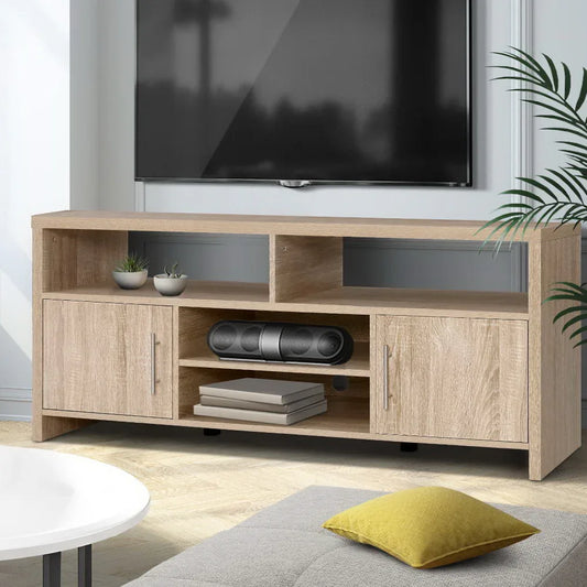 Artiss TV Cabinet Entertainment Unit 140cm Oak Ken - Mekamart Australia