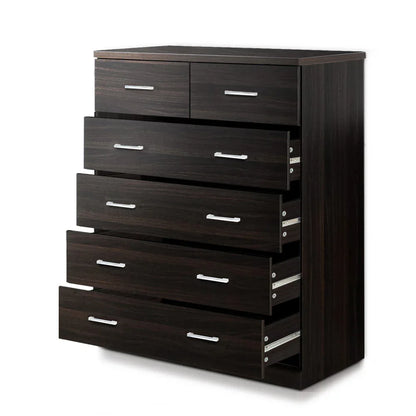 Artiss 6 Chest of Drawers - ANDES Walnut - Mekamart Australia