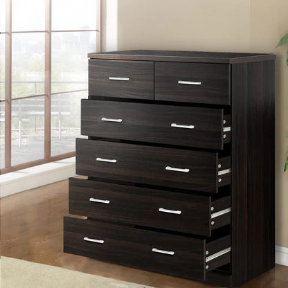 Artiss 6 Chest of Drawers - ANDES Walnut - Mekamart Australia