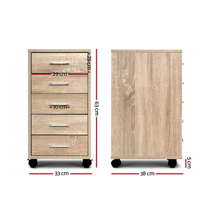 Artiss Filing Cabinet 5 Drawer Office Storage Organiser - Mekamart Australia