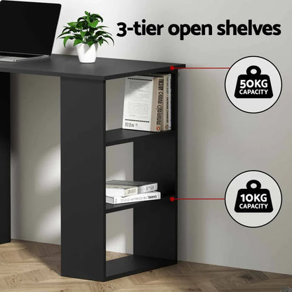 Artiss Computer Desk Drawer Shelf Cabinet Black 120CM - Mekamart Australia