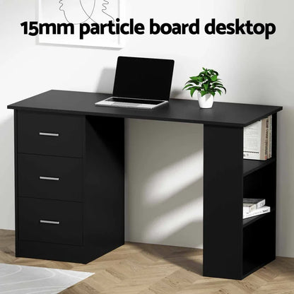 Artiss Computer Desk Drawer Shelf Cabinet Black 120CM - Mekamart Australia