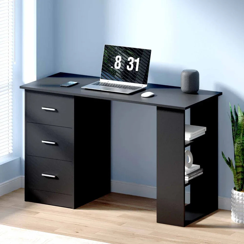 Artiss Computer Desk Drawer Shelf Cabinet Black 120CM - Mekamart Australia