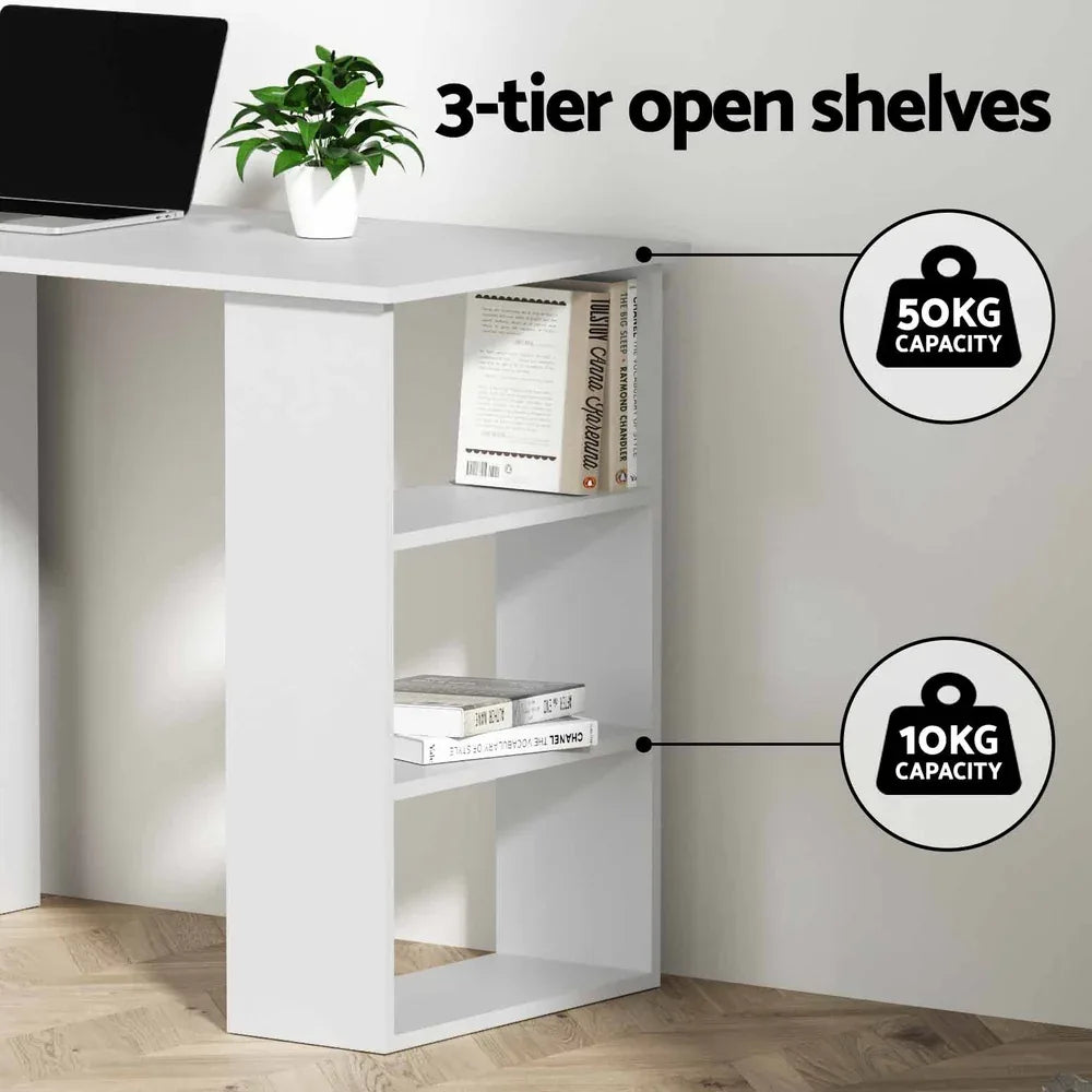 Artiss Computer Desk Drawer Shelf Cabinet White 120CM - Mekamart Australia