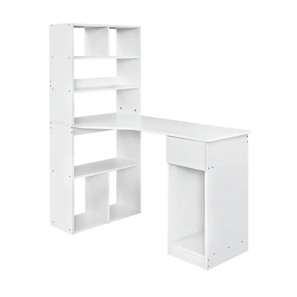 Artiss Computer Desk Bookshelf Drawer Cabinet White 120CM - Mekamart Australia