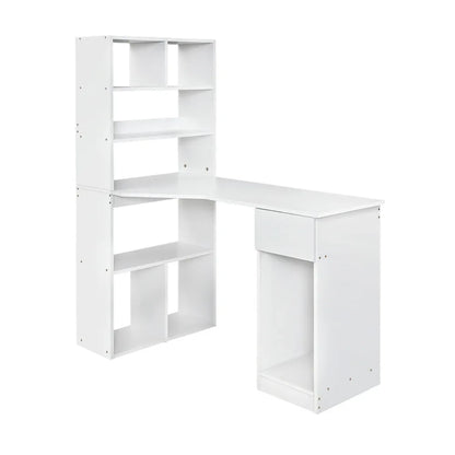 Artiss Computer Desk Bookshelf Drawer Cabinet White 120CM - Mekamart Australia