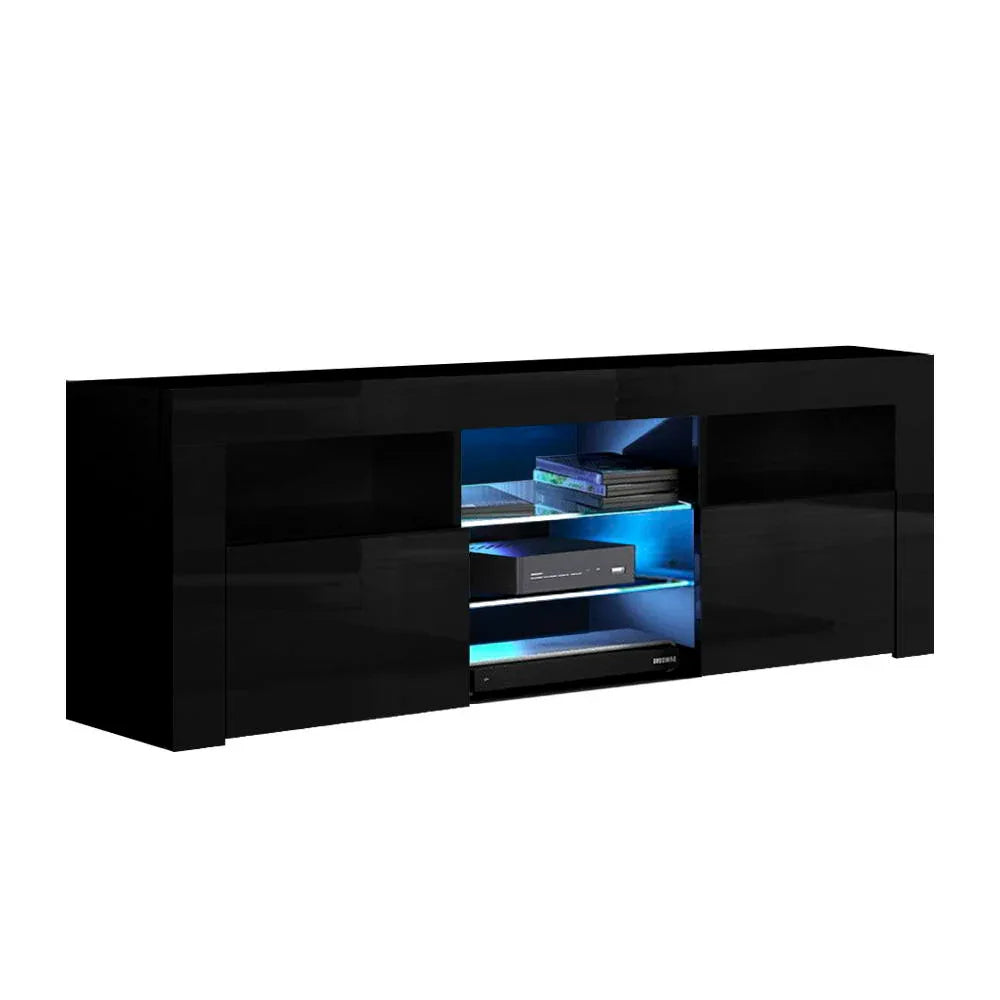 Artiss Entertainment Unit TV Cabinet LED 160cm Black Bobi - Mekamart Australia