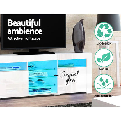Artiss Entertainment Unit TV Cabinet LED 180cm White Bobi - Mekamart Australia