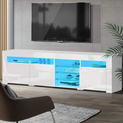 Artiss Entertainment Unit TV Cabinet LED 180cm White Bobi - Mekamart Australia