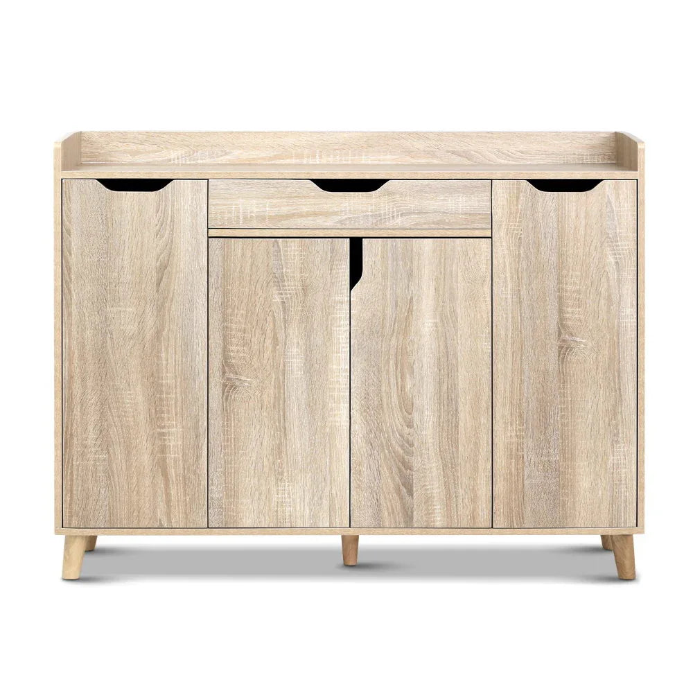 Artiss Shoe Rack Cabinet 26 Pairs Adjustable Pine Cissy - Mekamart Australia