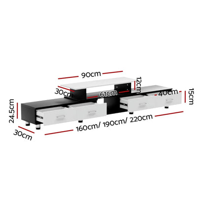 Artiss TV Cabinet Entertainment Unit Extendable 160CM To 220CM - Mekamart Australia