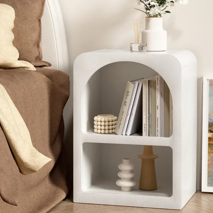 Artiss Bedside Table Shelves Side End Table Storage Nightstand White ARCHED - Mekamart Australia