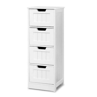 Artiss 4 Chest of Drawers - LEESA White - Mekamart Australia