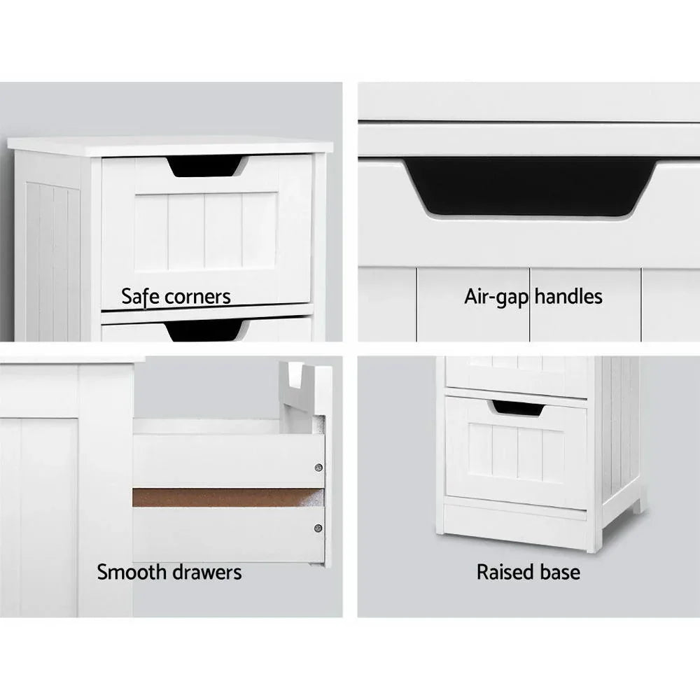 Artiss 4 Chest of Drawers - LEESA White - Mekamart Australia
