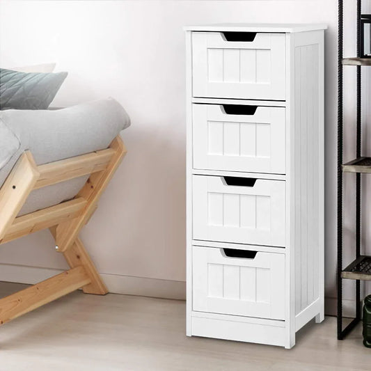 Artiss 4 Chest of Drawers - LEESA White - Mekamart Australia