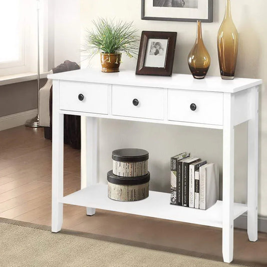 Artiss Console Table 3 Drawers 100CM White Chole - Mekamart Australia