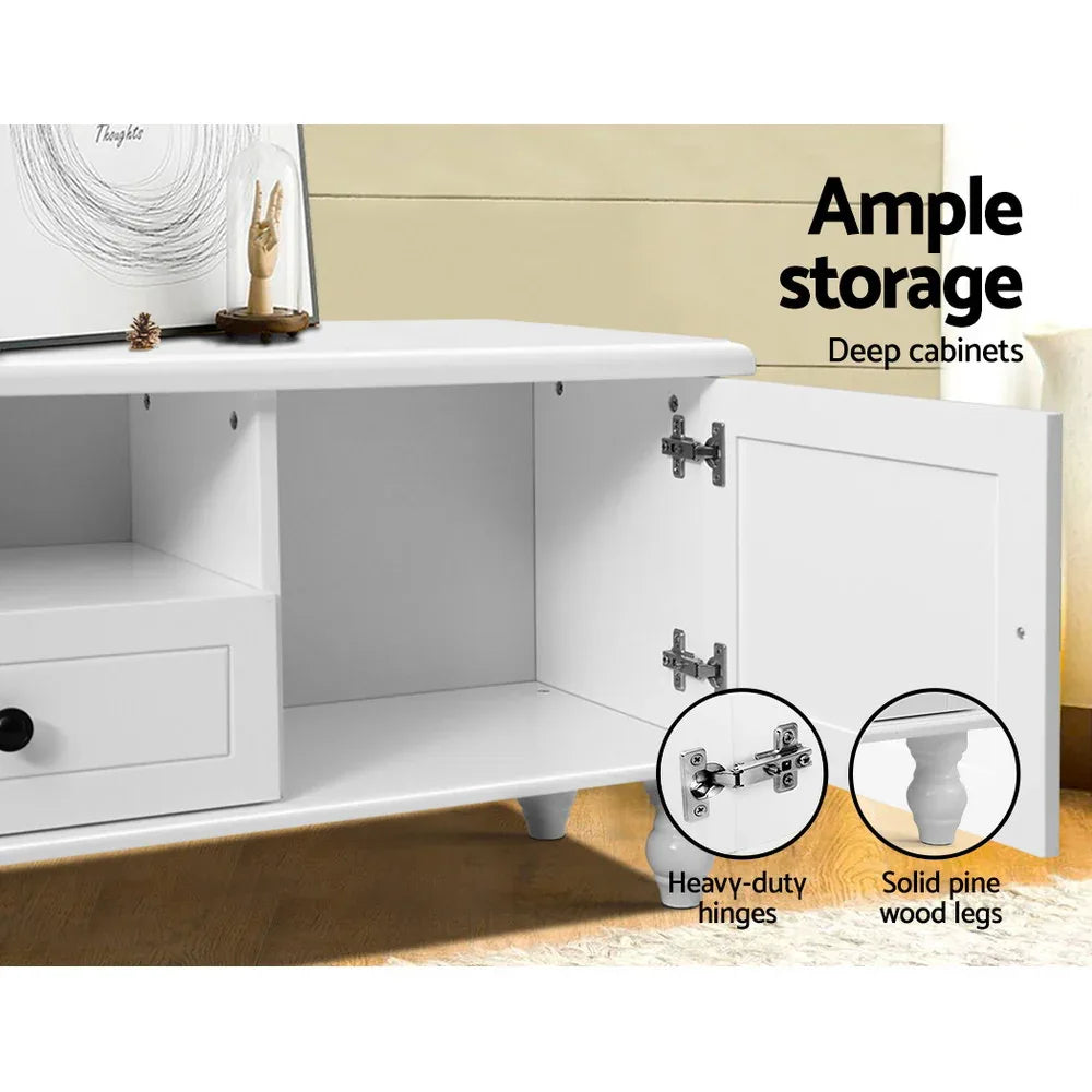 Artiss TV Cabinet Entertainment Unit 160cm White Kubi - Mekamart Australia
