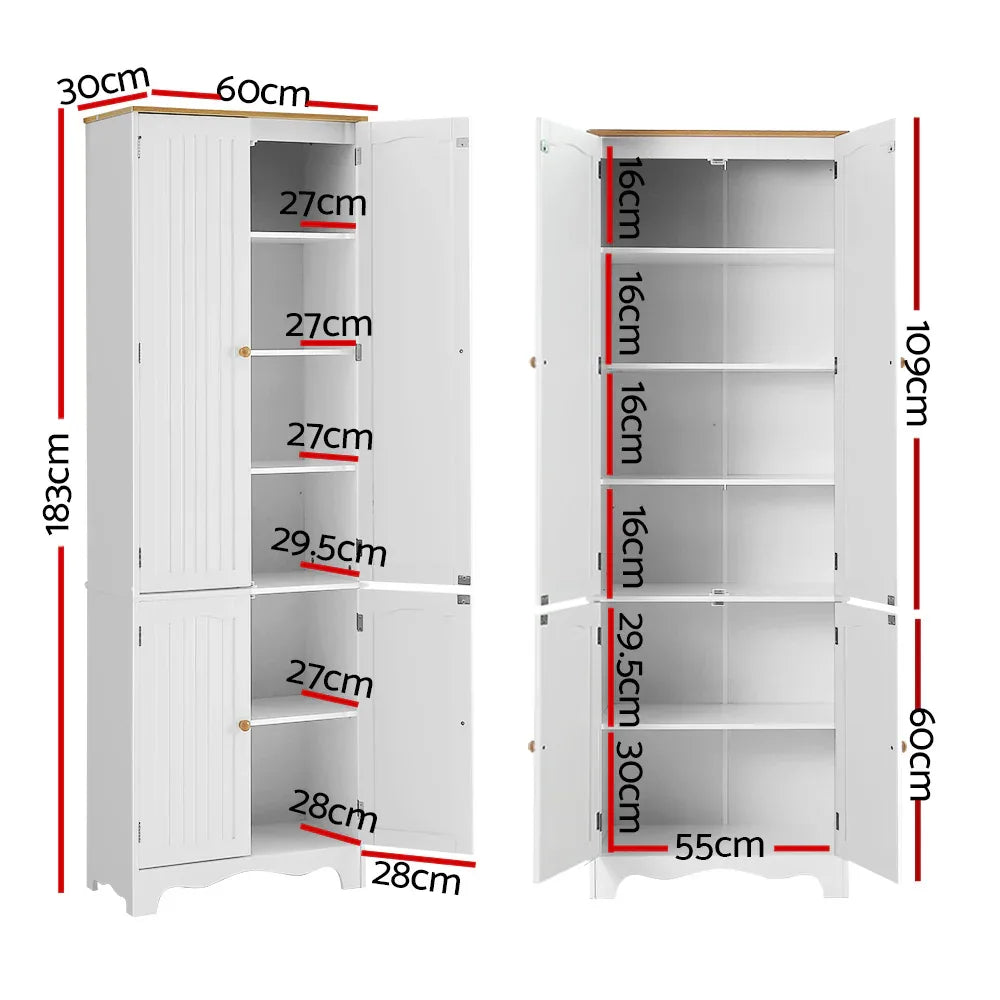 Artiss Buffet Sideboard 4 Doors - BERNE White - Mekamart Australia